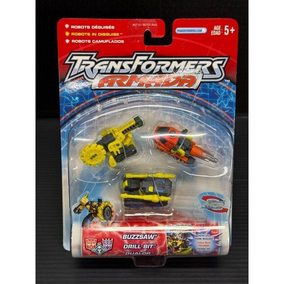 Transformers Armada Destruction Mini-con Team Drill Bit Buzzsaw Dualor MOC - Picture 1 of 7